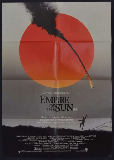 All About Movies - Empire Of The Sun Movie Poster Original One Sheet Christian Bale John Malkovich