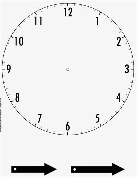 Printable Clock Template With Hands - Printable Templates