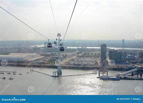 Cable Car Across River Thames at Greenwich, London, England Editorial ...