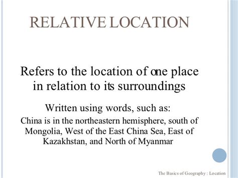 The Basics Of Geography - Location