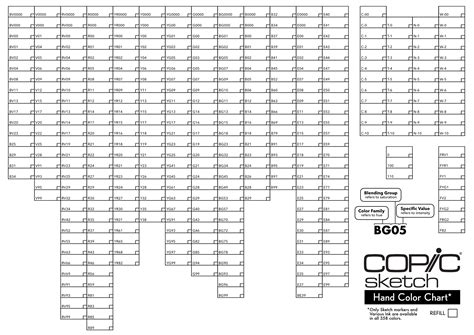 Copic Marker Chart Printable