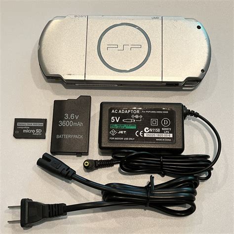 SILVER Sony PSP 3000 System w/ Charger, Battery, & 8gb Memory Card ...