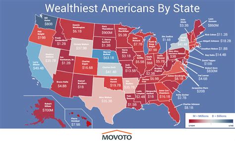 Map: The richest person in every state of America.