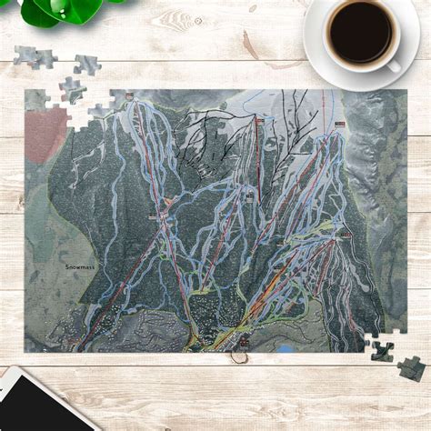 Snowmass, Colorado Ski Trail Map Puzzles in 2022 | Colorado ski resorts ...