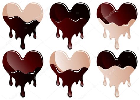 Chocolate hearts collection Stock Vector Image by ©Penguinn #8543271