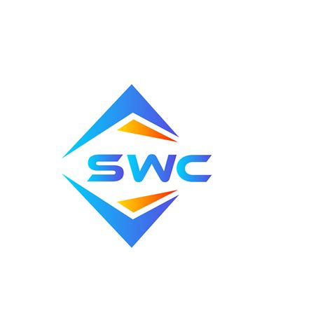 SWC abstract technology logo design on white background. SWC creative ...