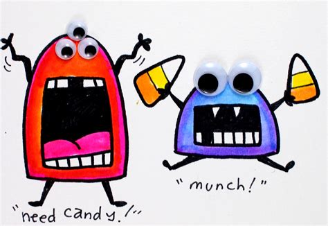 How to draw a CANDY MONSTER! by Marie Browning - Tombow USA Blog