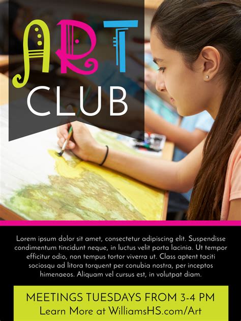 Art Club School Poster Template | MyCreativeShop