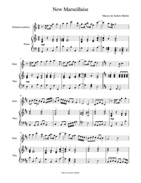 New Marseillaise Sheet music for Piano, Guitar | Download free in PDF ...