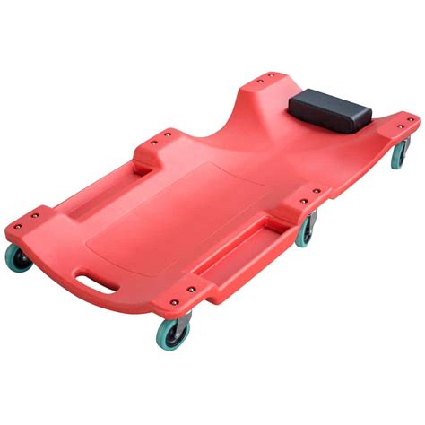 BLACK BULL 40 in. 250 lbs. Capacity Red Mechanics Creeper Seat with 6 Wheels 806311 - The Home Depot