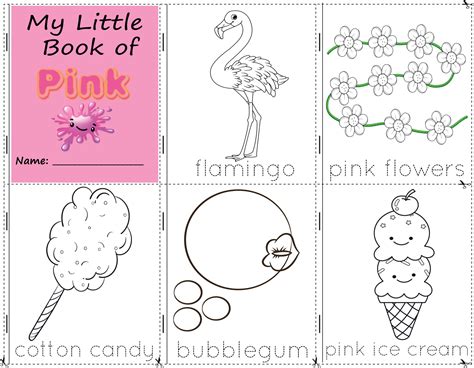 My Little Book of Pink Color objects pink to paint them as they are in real life. education ...