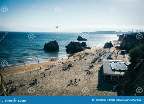 Portimao Beach editorial stock image. Image of water - 131836839