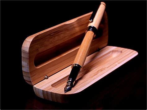 The Handcrafted Bamboo Fountain Pen is made from 100% natural bamboo ...