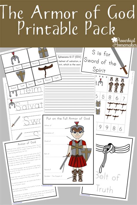 Free Printable Armor Of God Worksheets