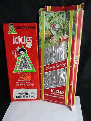 vintage tinsel icicles Decor Noel Luxury Quality 1000+500 strands 1 pkg sealed | eBay