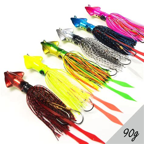 Countbass 6PCS 90g 3.17oz Luminous Salty Rubber Jig for Fishing Madai ...