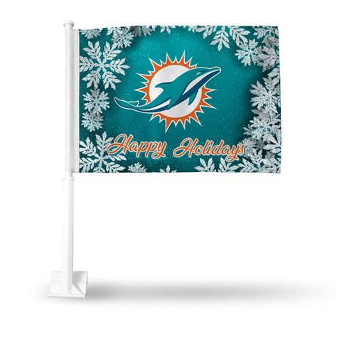 Dolphins Holiday Themed Car Flag