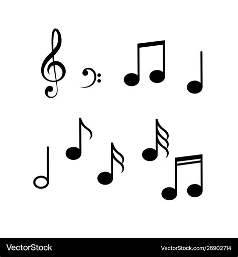 Music notes song melody and tune icon Royalty Free Vector