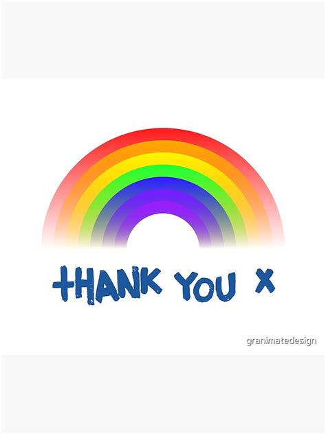 "Thank You NHS Rainbow" Poster for Sale by granimatedesign | Redbubble