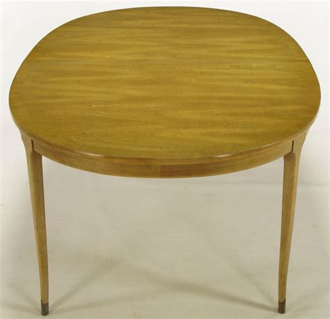 Bleached and Figured Walnut Oval Dining Table at 1stDibs