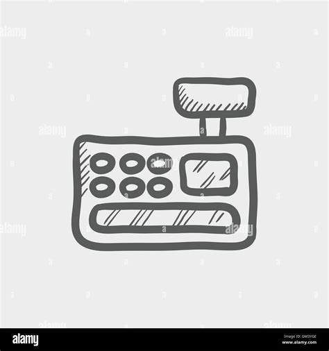 Cash register machine sketch icon Stock Vector Image & Art - Alamy