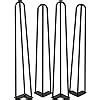 TE DEUM 28" Satin Black Hairpin Coffee Table Legs(Set of 4),1/2" Diameter … : Amazon.ca: Tools ...