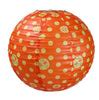 Lalé vintage print paper lantern - Orange dots - Neapolitan Homewares