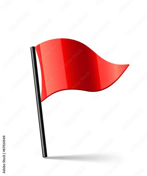 Vector Red Flag Stock Vector | Adobe Stock