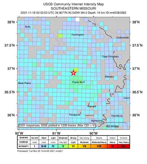 M4.0 Missouri Earthquake – November 17, 2021