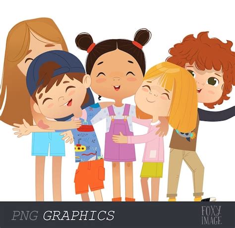 Best Friends Kids Hugs School Kids PNG Hugs PNG Clipart | Etsy