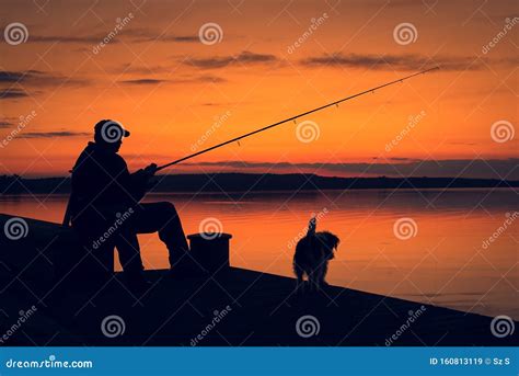 Fishing. Sunset Silhouettes Royalty-Free Stock Photo | CartoonDealer.com #20274675