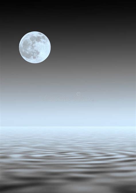 Blue Moon Over Water stock image. Image of full, copy - 5920469