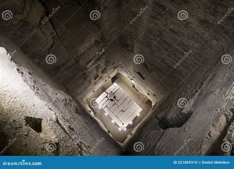 View of the Ancient Crypt Inside Great Step Pyramid of Djoser, Saqqara ...