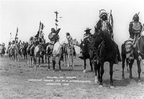 Procession of men of the Blackfoot Confederacy on horseback | Blackfoot confederacy, Blackfoot ...