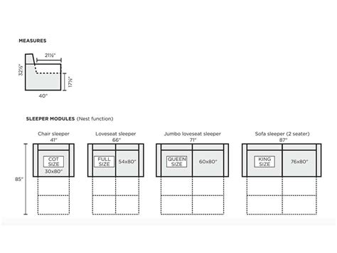 Full Size Sofa Sleeper Dimensions | Baci Living Room