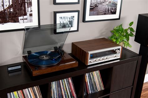 Fluance Reference RT84 Turntable Vinyl Setup with Vintage Audio Receiver Design Studio Office ...