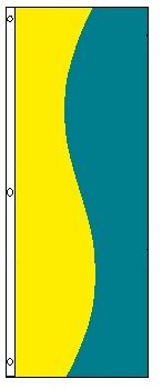 10' x 3' Turquoise & FM Yellow Flag | JB Forms