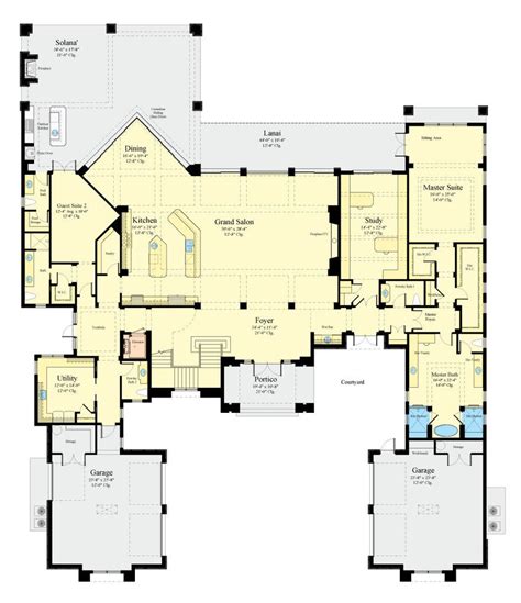 Waters Edge House Plan | House plans, Floor plans, Luxury floor plans