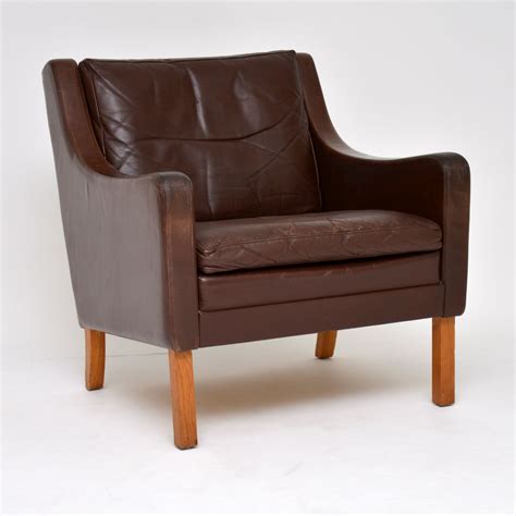 1960's Vintage Danish Leather Armchair - Retrospective Interiors - Retro Furniture, Vintage Mid ...