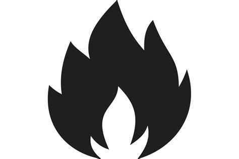 Fire flame silhouette. Flaming campfire SVG PNG (3034877)