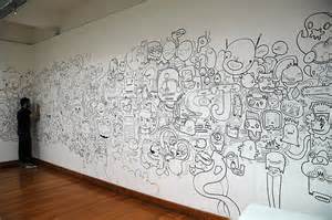 On day...I WILL doodle on my WALLS....Jon Burgerman illustration doodle | Doodle wall, Wall ...