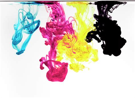 Ink In Cmyk Colors #2 by Jonathan Knowles