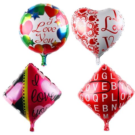 LOVE balloon wholesale valentine party love heart shaped aluminum balloons Birthday Party ...