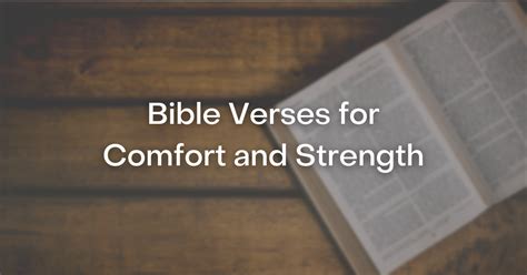 51+ Bible Verses for Comfort and Strength