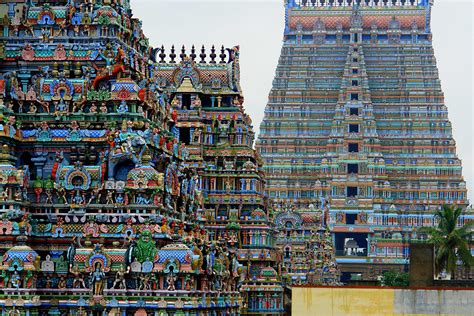 Just part of the MADURAI MEENAKSHI AMMAN TEMPLE complex. In Tamil Nadu ...