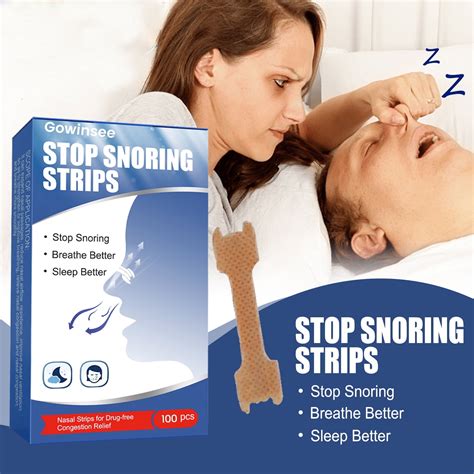 Gowinsee Nasal Strips 100 Count - Anti-Snoring Aids, Breathing Improvement for Sports, Sleep ...