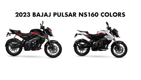 2023 Bajaj Pulsar NS160 Colors: Black, White - GaadiKey