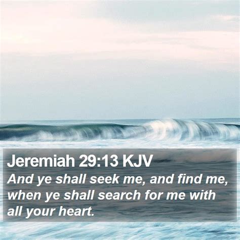 Jeremiah 29:13 KJV Bible Verse Images