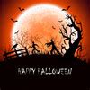 Halloween background with zombie vector free download