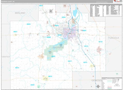 Saginaw County Map